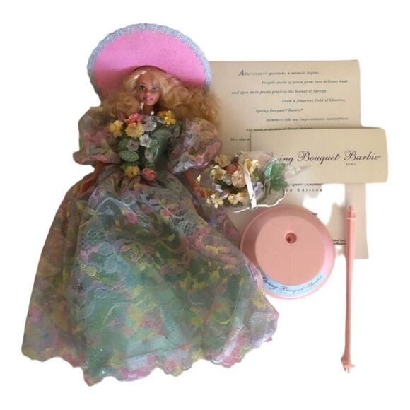 Spring Bouquet Barbie From The Mattel 1995 Enchanted Seasons Collection - Picture 5 of 5
